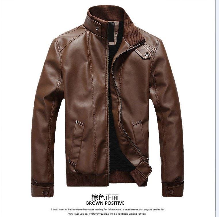 Leather Jackets For Men Mens Men Big Yards Of Locomotive Leather Jacket Add Soft Nap Coat 1