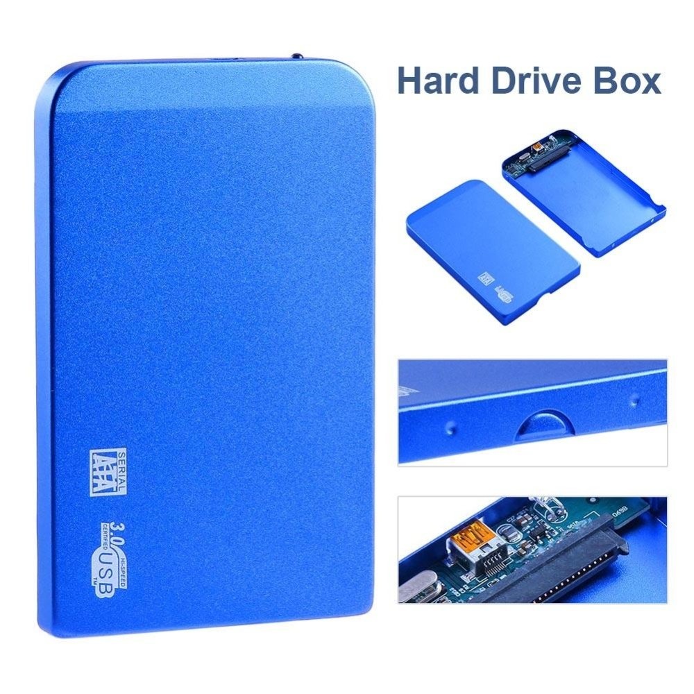 Ultra Hard Drive Box Case Aluminum Enclosure Thin 2.5in USB3.0 SATA SSD HDD