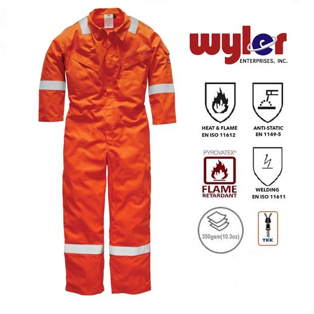 Pyrovatex Fire Retardant Suit Coverall FR Clothing Heat & Flame Resistant Suit Welding Suit Industrial Workwear Nomex Oil and Gas Work Suit Flame Retardant Suit