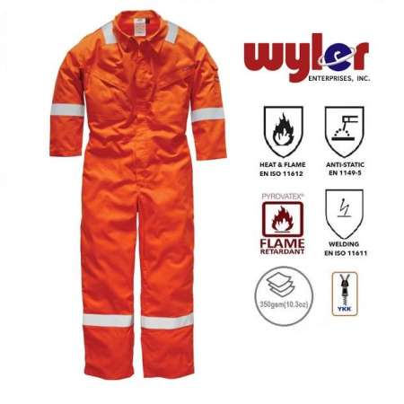 Pyrovatex Fire Retardant Suit Coverall FR Clothing Heat & Flame Resistant Suit Welding Suit Industrial Workwear Nomex Oil and Gas Work Suit Flame Retardant Suit