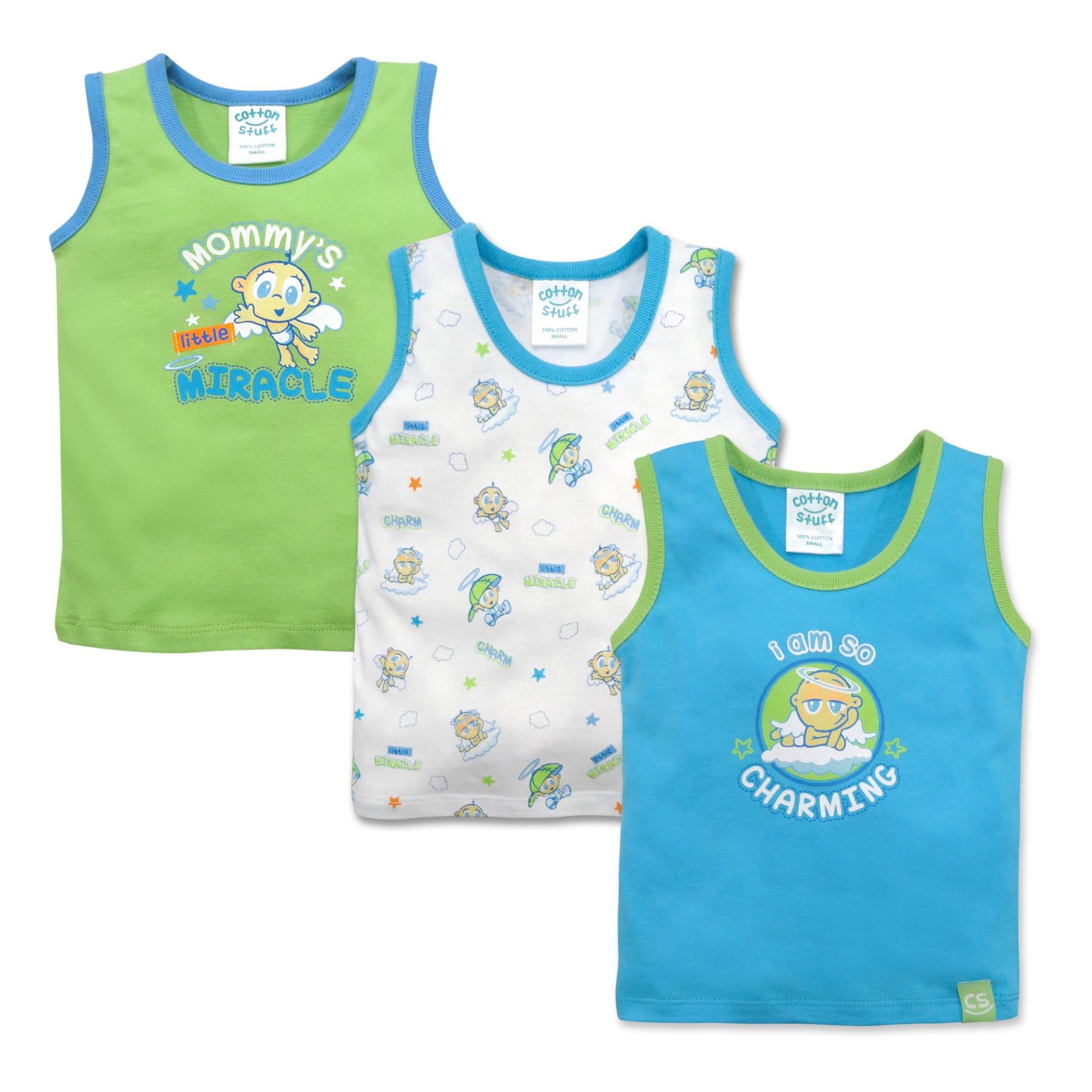 Boys Clothing for sale Baby Clothing for Boys online brands Cotton Stuff 3 piece Tank I m So Charming