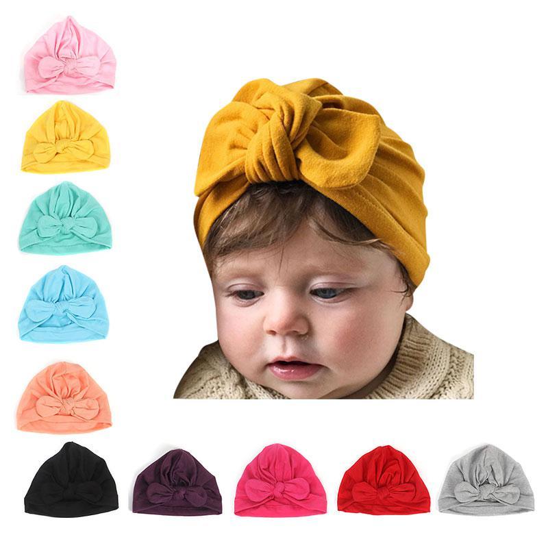 For Newborn Toddler Kid Baby Indian Turban Knot Velvet Beanie Hat Cap Unisex US