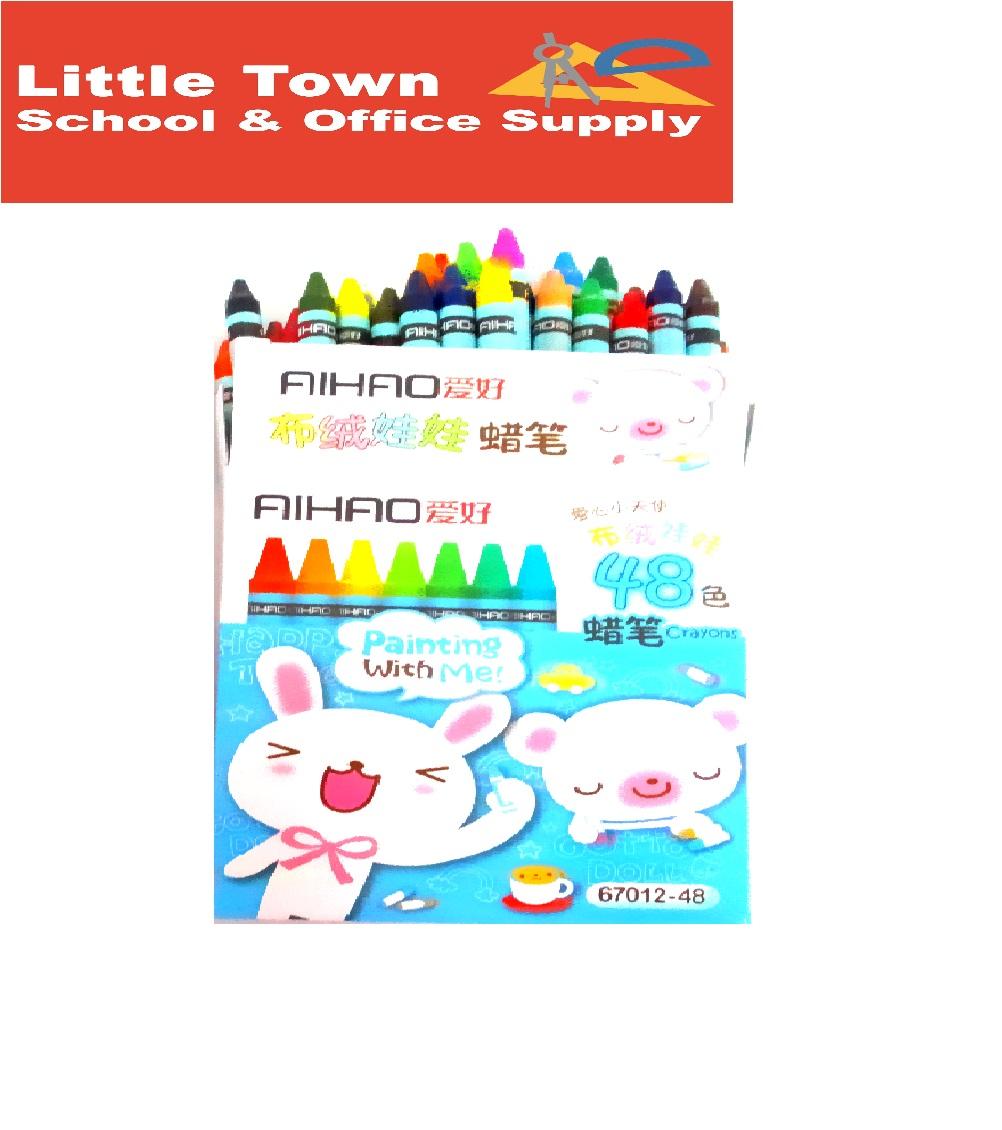 AIHAO Kids Crayons 48 Assorted Colors 8mm