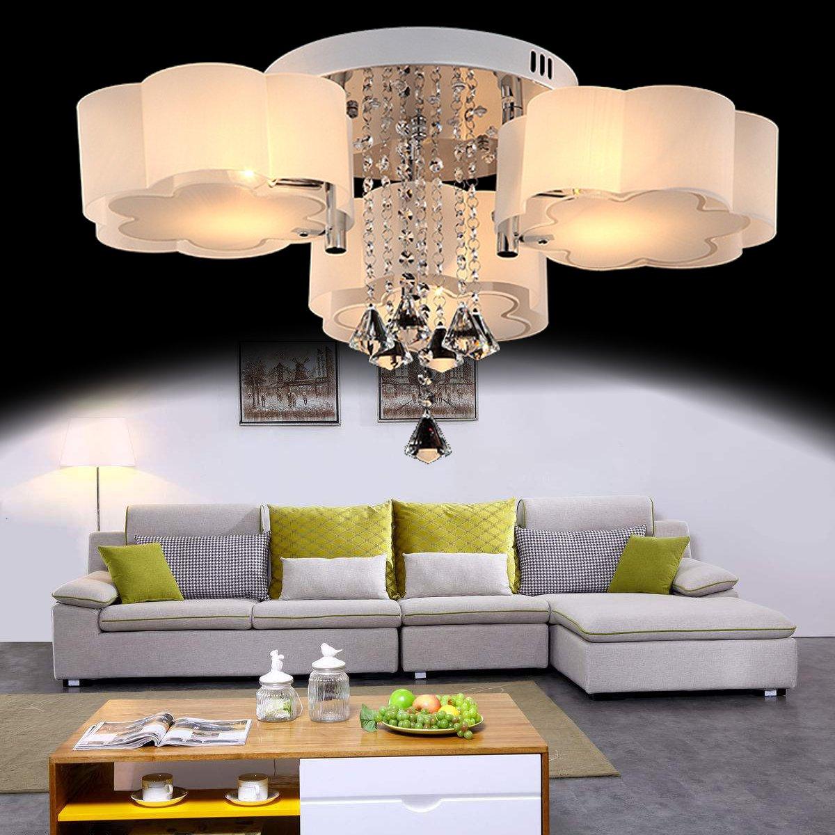 Ceiling Lights For Chandelier S Brands Review Modern Led Crystal Shade Ceiling Light Living Room Bedroom Lobby Pendant Lamp Intl