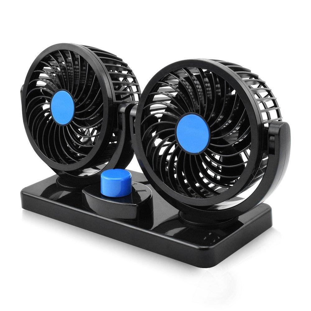Kryc-12v24v Car Electric Fan, Double Head Electric Car, Electric Fan, Car  Air Conditioner, Small Cooling Fan