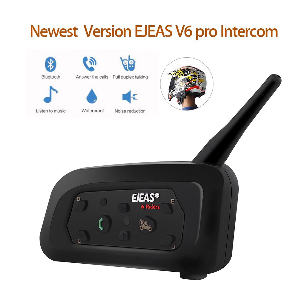 EJEAS V6 Pro 2.4GHz Motorcycle 1200M Bluetooth Intercom Headset Waterproof