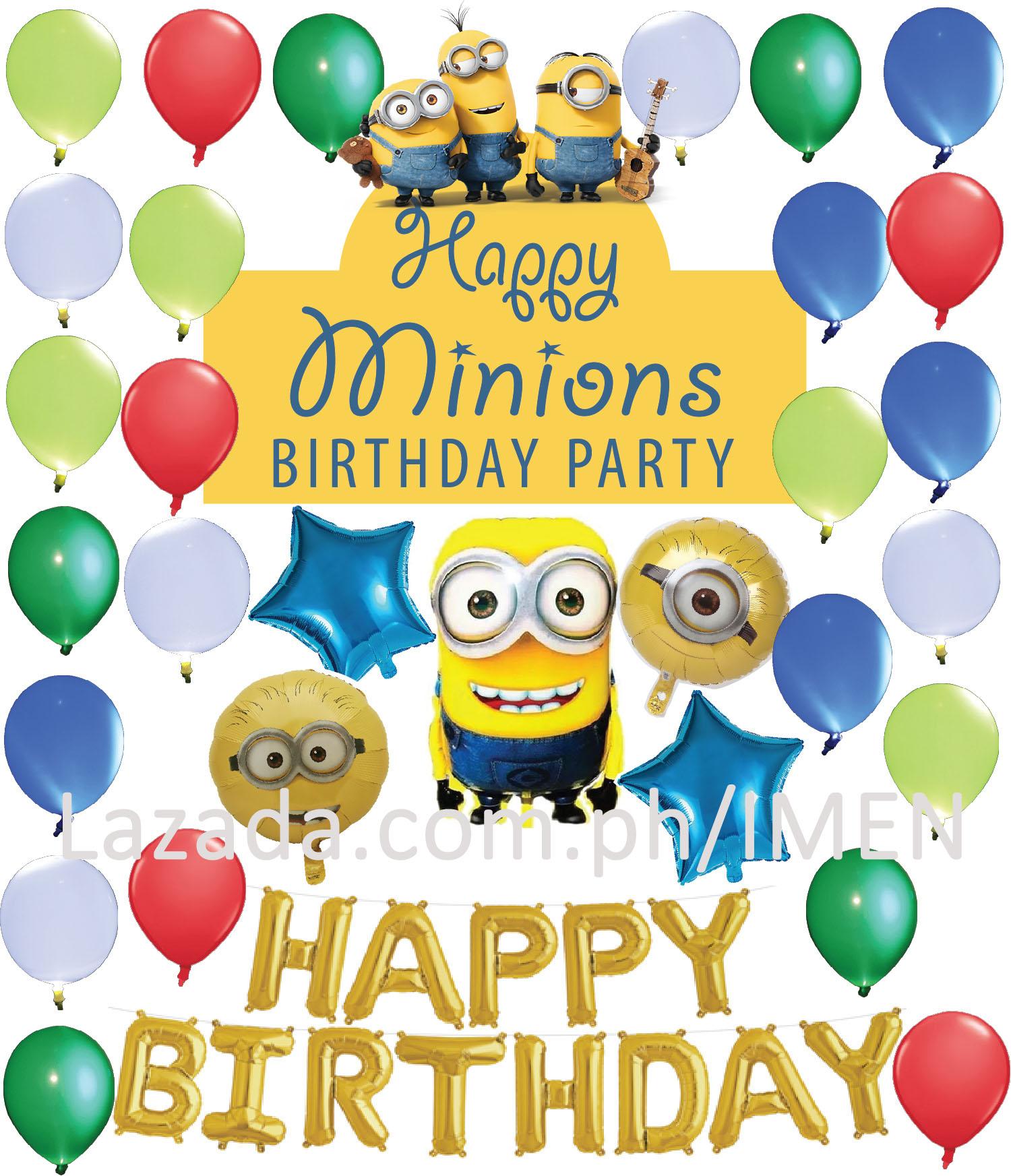 Complete Set Of 43pcs Party Foil Balloons 13pcs HAPPY BIRTHDAY 5pc Big Ballon And
