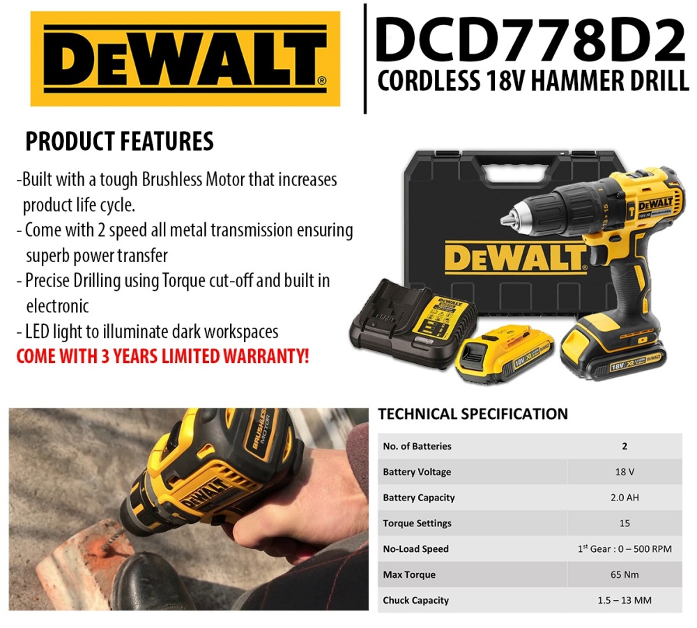 Dewalt best sale dcd778d2 review