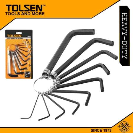 Tolsen 10PCS Hex Key Set On Ring Allen Wrench  20051