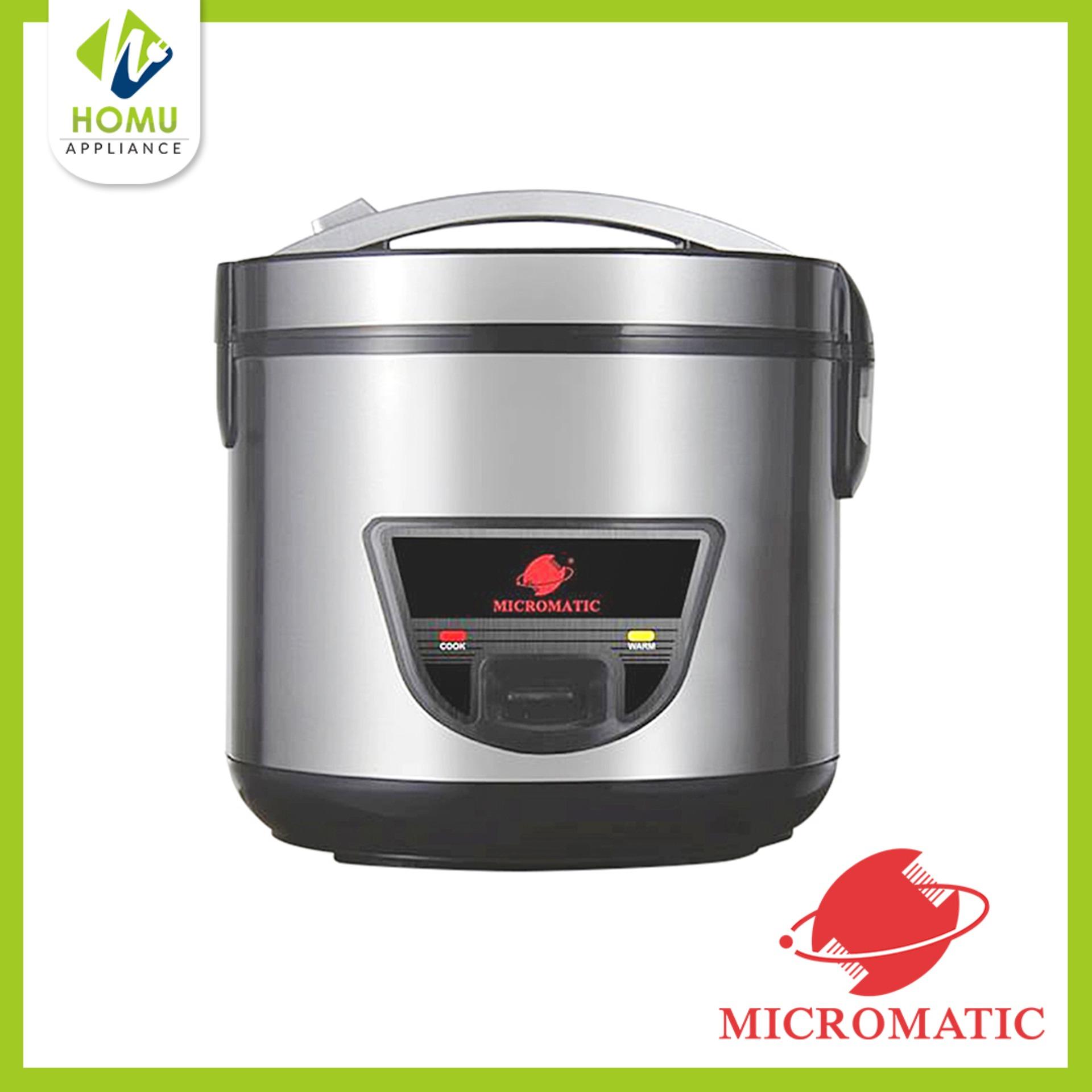 Micromatic MJRC-5028 Rice Cooker (Black/Silver)