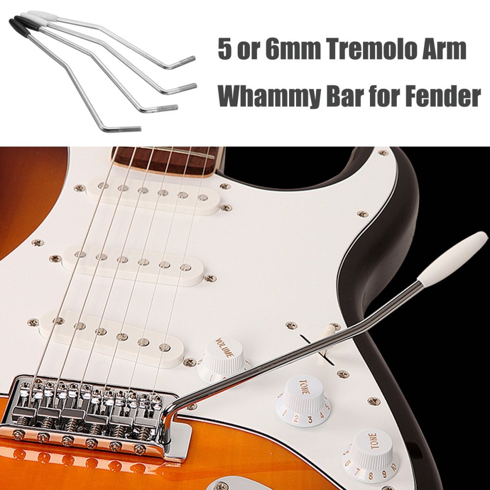 chrome tremolo arm stratocaster guitar 6mm M6 thread steel whammy bar 