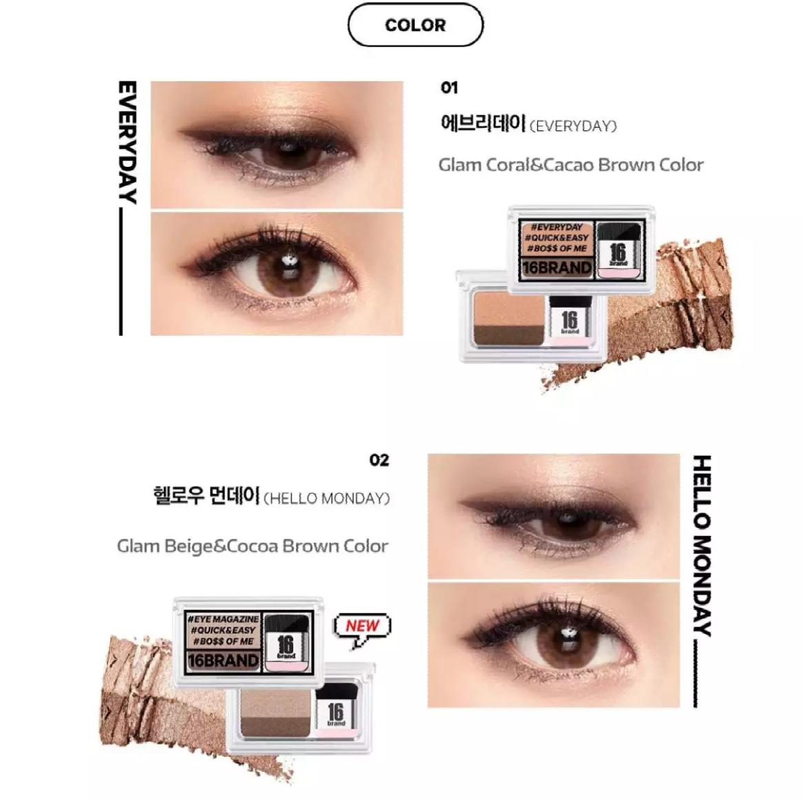 16brand Authentic Korean Eye magazine Eyeshadow - Everyday Philippines