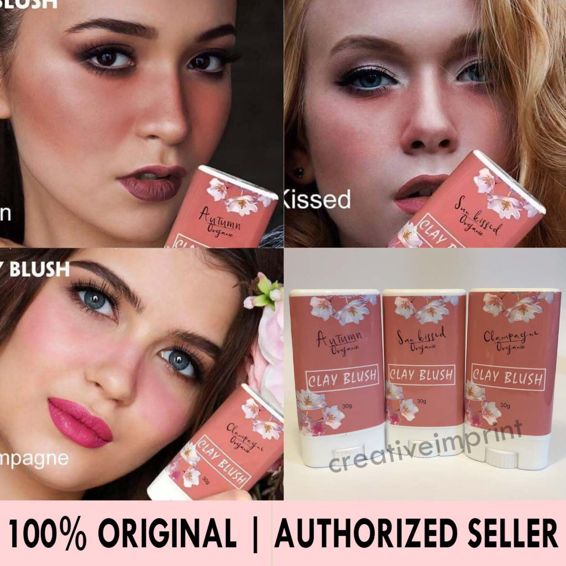 Authentic CLAY BLUSH Organics 100% Original FDA Approved Vegan Korean Make Up Dewy Look Highly Pigmented 30grams Philippines
