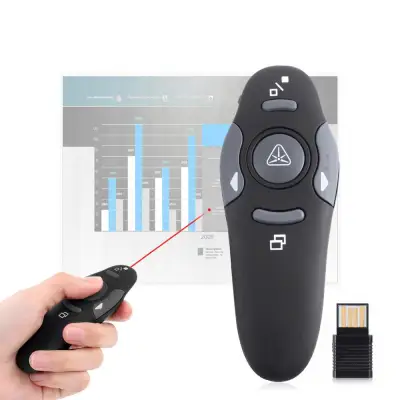 Hot Wireless Presenter Laser Pointer 2.4G RF Wireless PPT Presentation Remote Control Red Light USB Flip Lazer Pointer Pen