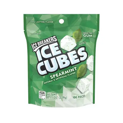 ICE BREAKERS ICE CUBES Sugar Free Spearmint Gum, 8.11 Ounce