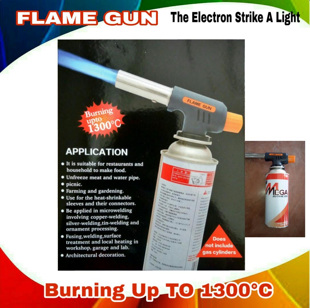 1 Set Flame Gun Blue Torch with Mega Butane Gas