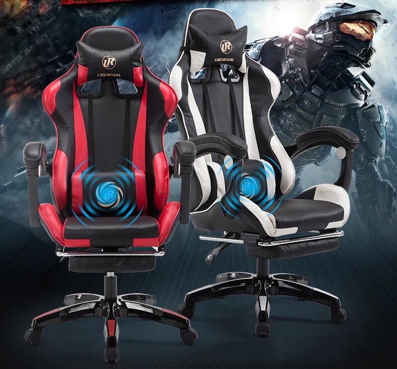 Multi Function Gaming Chair Computer Gaming Gamer Chair Adjustable Height Rotatable Reclining Chair Gamer Rotating Armrest Pc Swivel Chair Ergonomic