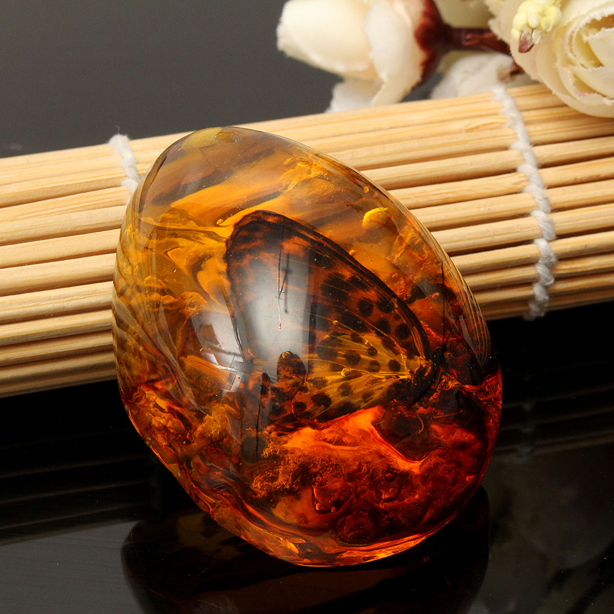 Necklace Accessories Amber Butterfly Specimen Resin Pendant Insect Stone