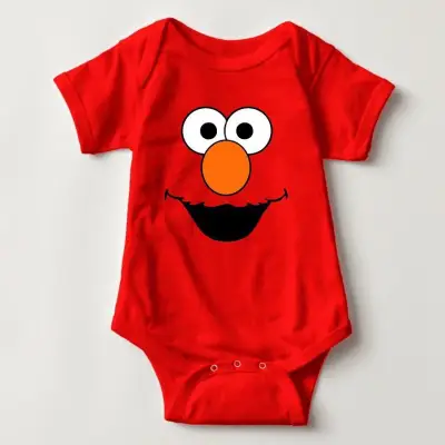 Baby Character Onesies with FREE Name Back Print - Sesame Street Elmo