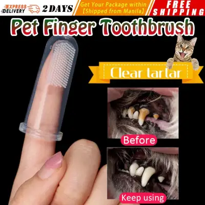 Hot Selling Super Soft Pet Finger Toothbrush Teddy Dog Brush Addition Bad Breath Tartar Teeth Care Dog Cat Cleaning Supplies
