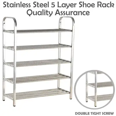 C-505 Quality Assurance 5 Layer Stainless Steel Shoe Rack