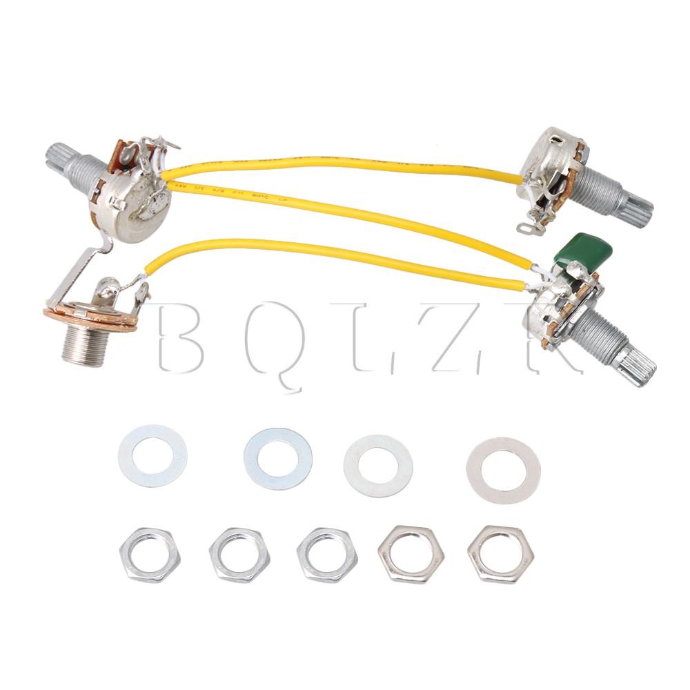 Jb Bass Wiring Harness-Prewired With 3-500k Pots Chrome By Dsltd.