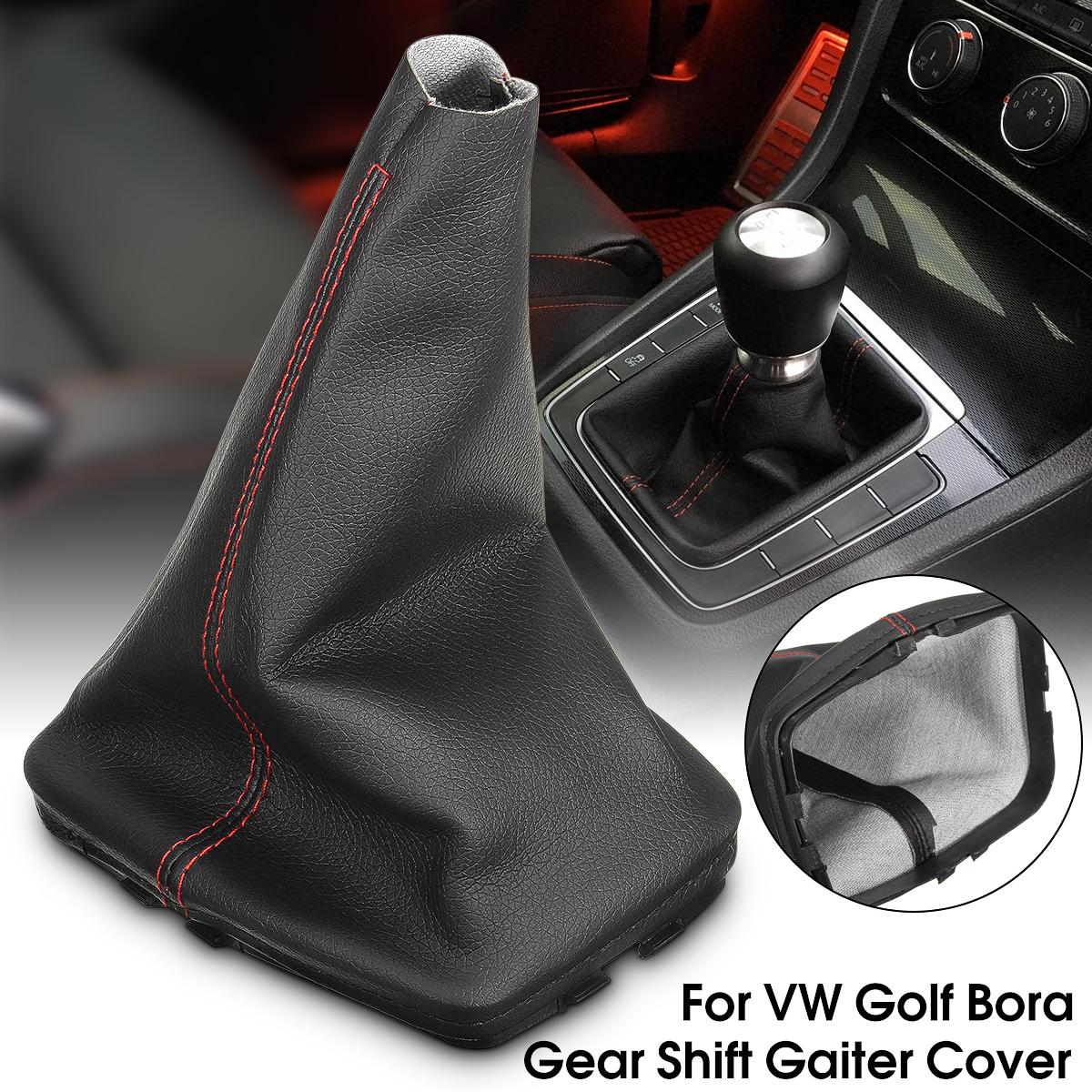 Local Stock】Leather Gear Gaiter Stick Knob Cover Shift Knob Boot Stitching  For VW Golf 4 MK4 Bora