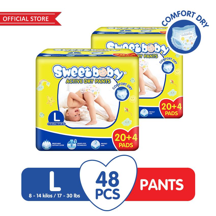 Sweetbaby Active Dry Pants Large 20+4 (2 Packs) Sweetbaby Active Dry Pants Large 20+4 (2 Packs)