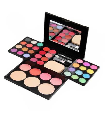 Color Make Up Palette Brush Pen Tool Makeup Set/ 24 Eyeshadow + 4 Blusher+ 3 Powder Puff + 8 Lipstick + Mirror Philippines