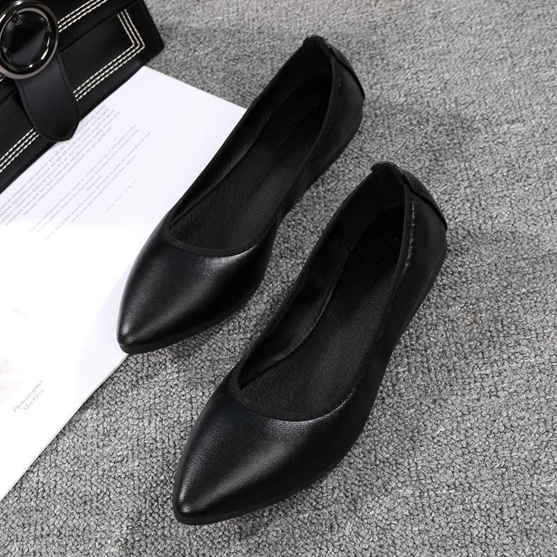 black flat work shoes womens