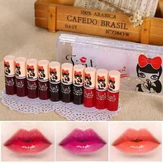 Peri Plum Lip Tint Color Liptint 10 Pieces Lipstick Set Philippines