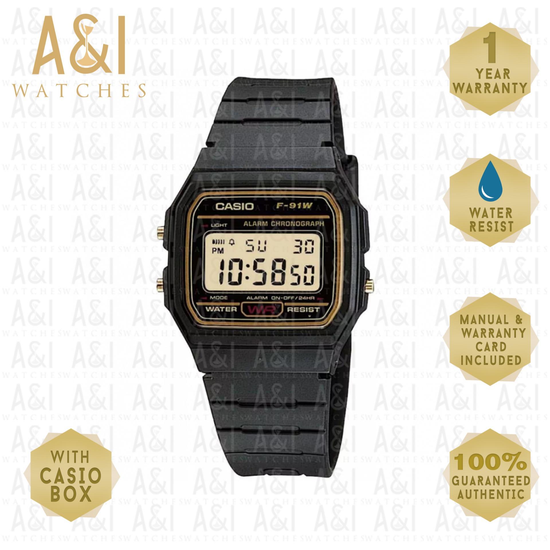 CASIO CLASSIC F-91WG-9QDF 1YR WARRANTY