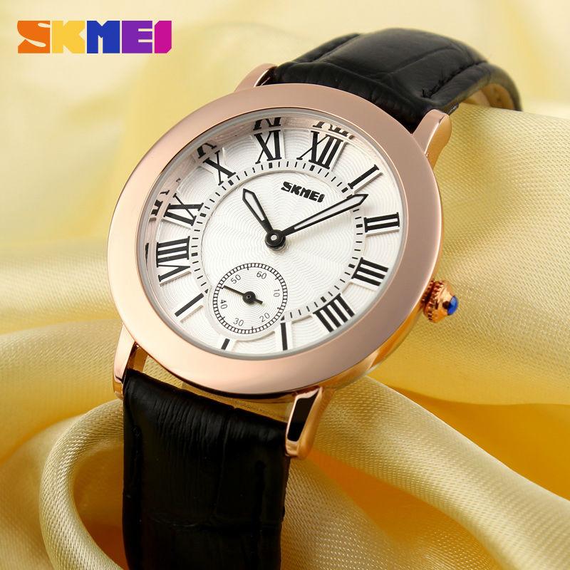 LHHLP SKMEI 1083 Ladies Waterproof Watch Retro Leather Quartz