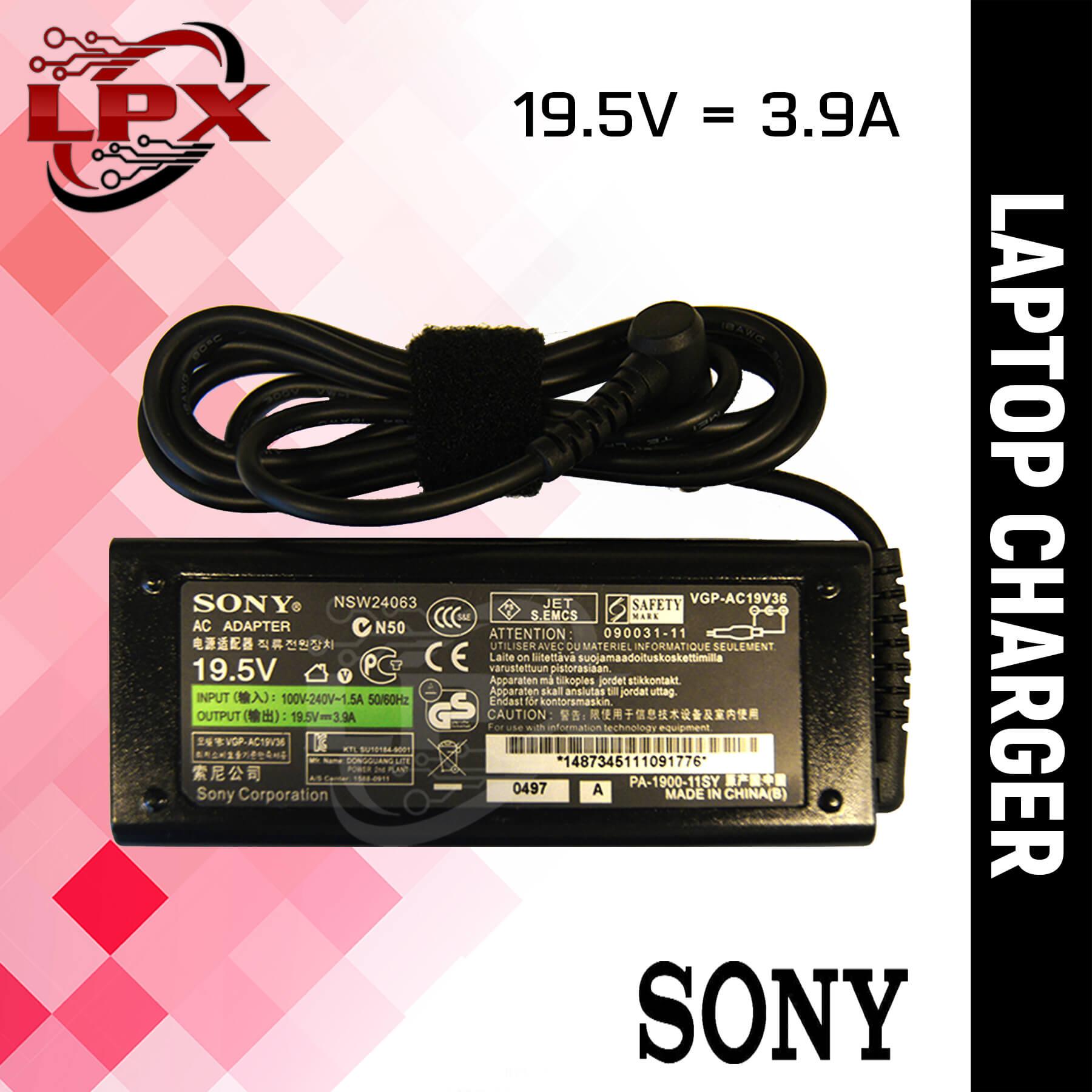 OEM SONY VAIO LAPTOP CHARGER VGP-AC19V37 19.5V 4.7A ADAPTER VGN-NS230E NR11 CR S 