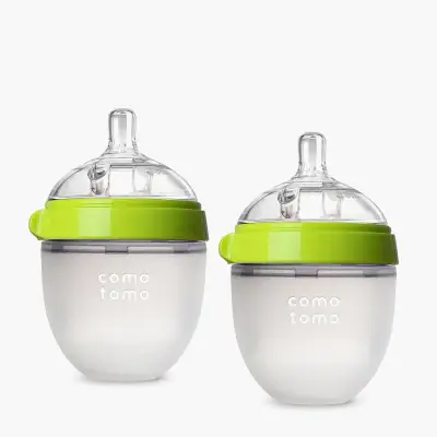 Comotomo 1-Hole Silicone Feeding Bottle 150ml (Green) (Set of 2)