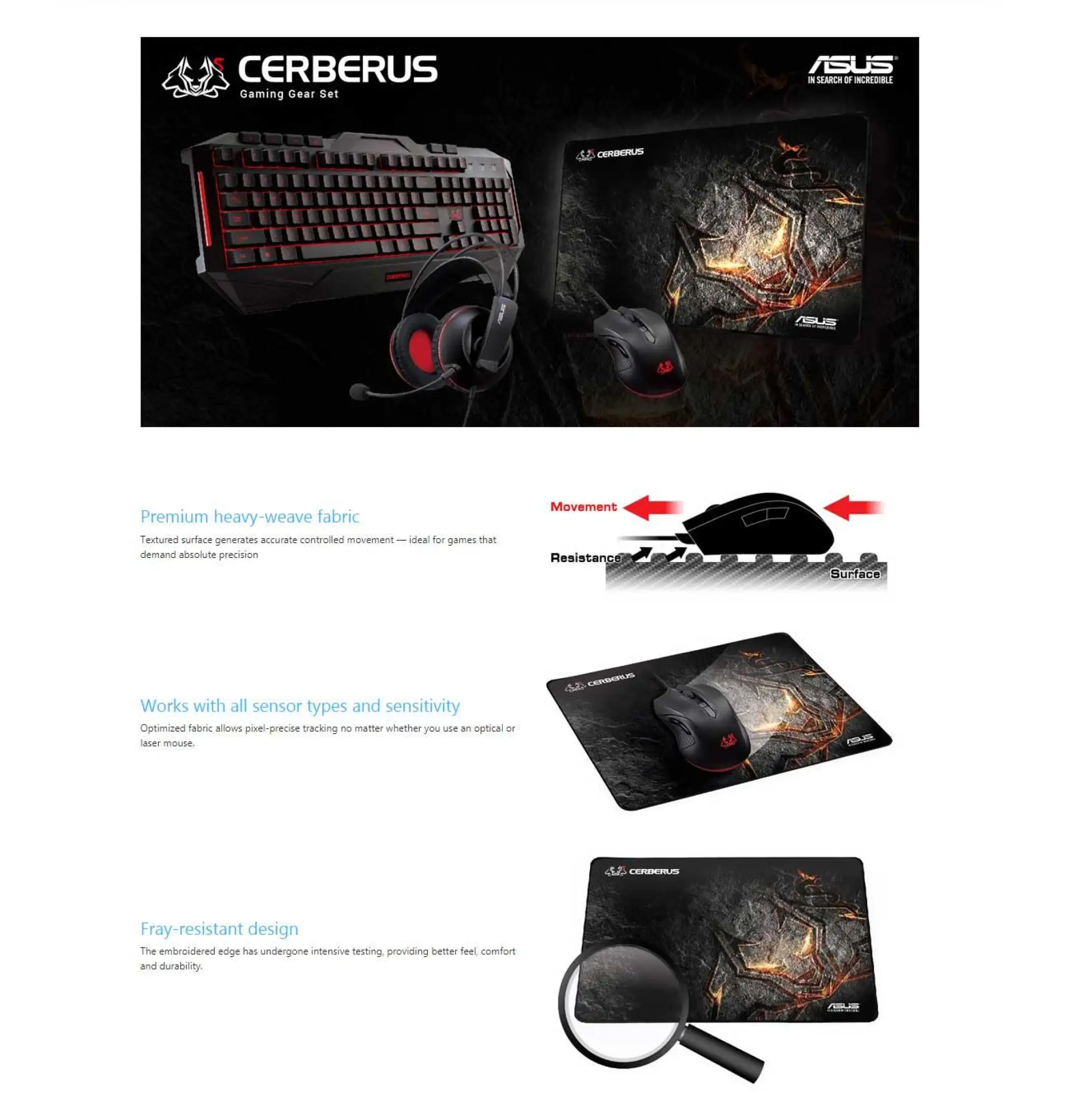 Asus Cerberus Gaming Mouse Pad Lazada Ph