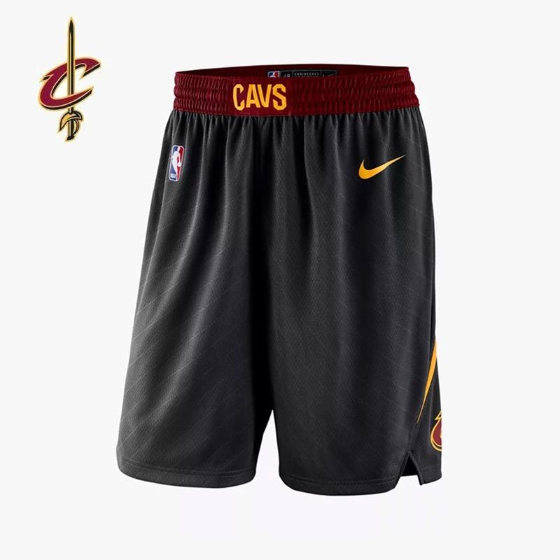 cavs black jersey shorts
