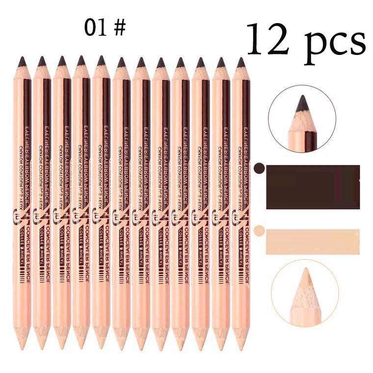 2 in 1 Eyeliner Eyebrow Pencil Contour Concealer Pencil (12 pieces) Philippines