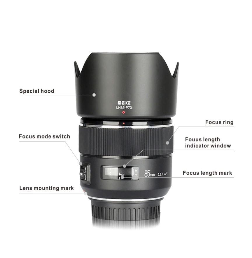 Meike 85mm Canon Lens AF Auto Focus Telephoto Portrait Prime Lens for  Canon DSLR JG Superstore