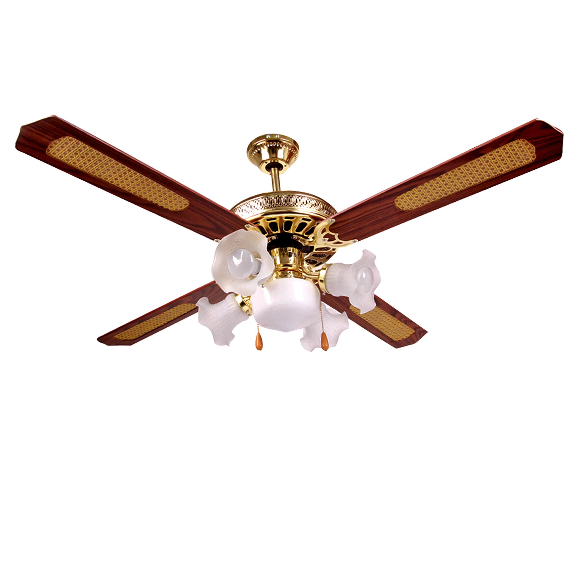 American Star Decorative Ceiling Fan 52 With 5 Lights 4 Blades