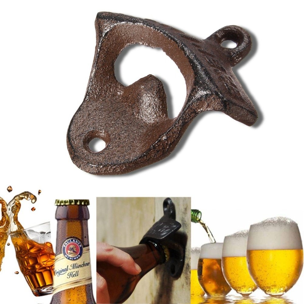 Cast iron Vintage rustic style Collectable Wall mounted Beer Bottle Opener