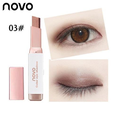 NOVO Eye Shadow Two Tone Gradient Eye Shadow Velvet Korean Style Eye Makeup Cream Shadow Stick Sleek Waterproof Nude Shimmer Metallic Eye Shadow Pencil Philippines