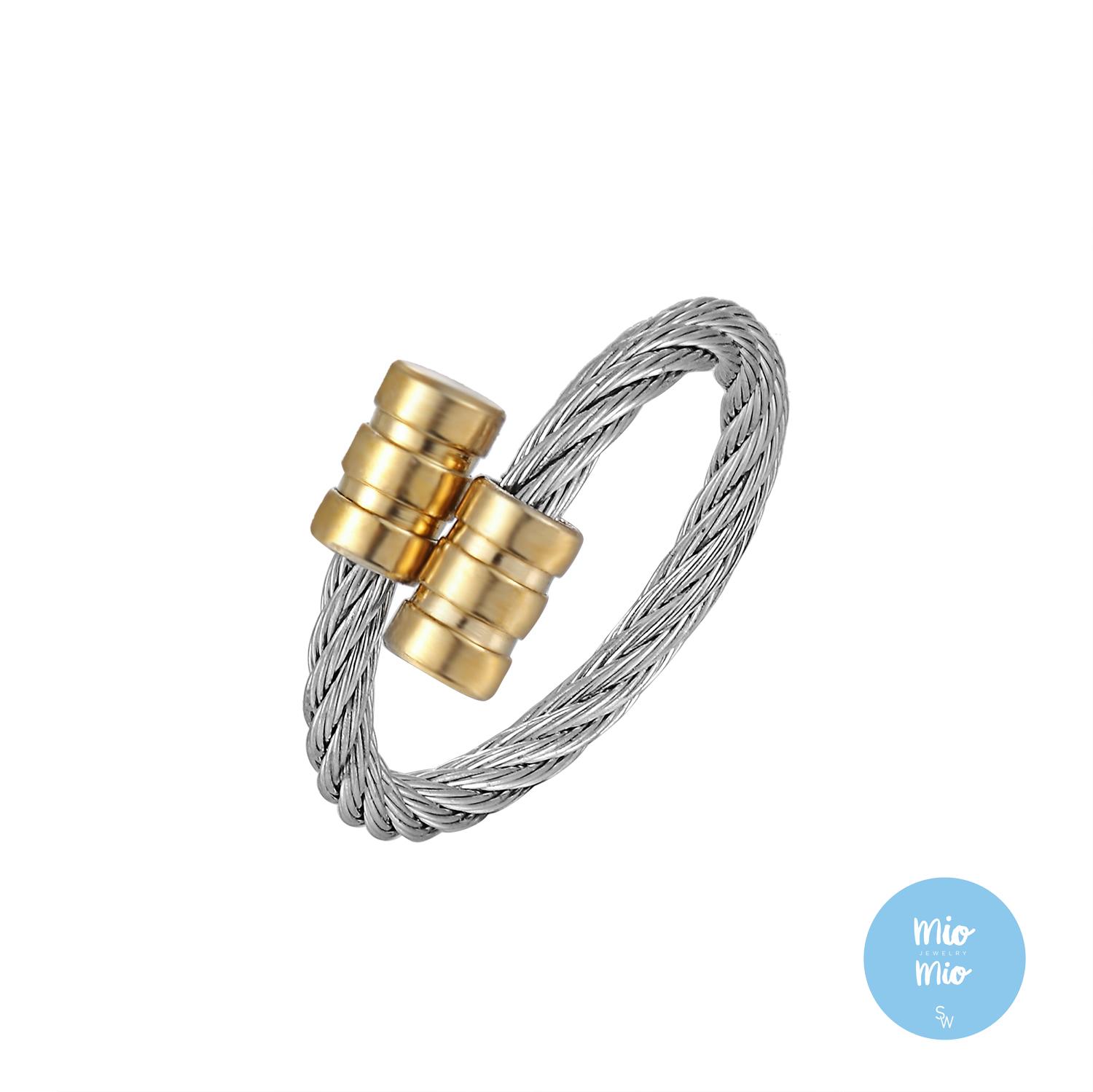 Silverworks Philippines List Silverworks X3982 Twisted Cable Ring With Gold Plated End