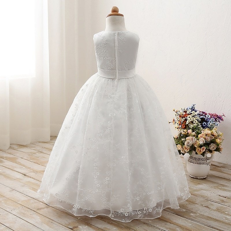 Kids Girl Fashion Party Long Evening Dress Wedding Flower Girl