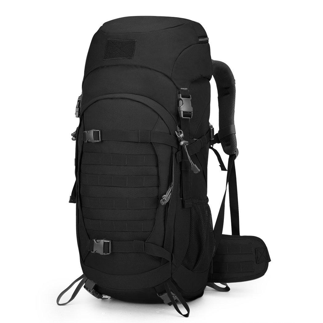 Mountaintop 50l Internal Frame Tactical Backpack 600d Polyester Military Molle Bag With Rain Cover For Hunting Hiking Travel By Outdoor Packs Accessories Store.