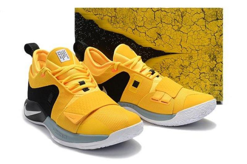 paul george shoes black and yellow