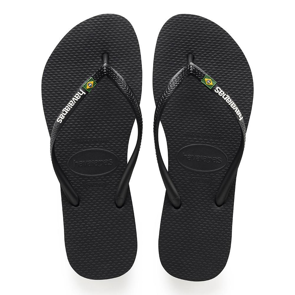 Havaianas Brasil Logo Flip Flops (Black) Rubber Material Flip Flops Surf \u0026  Beach Flip Flops Brazilian Size 33-46 - Lazada | Lazada PH