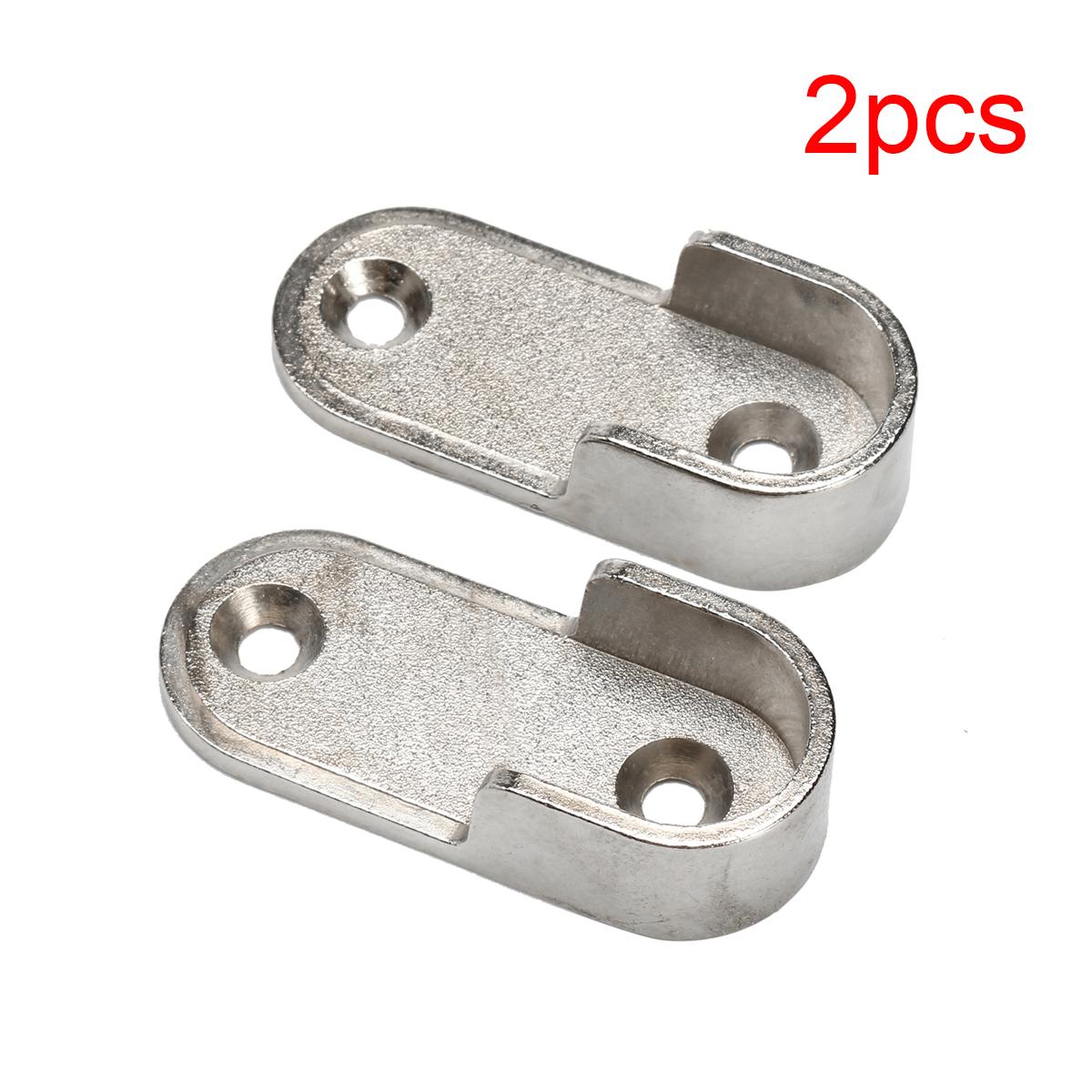 Free Shipping 2pcs Wardrobe Clothes Tube Support Closet Rod Pole