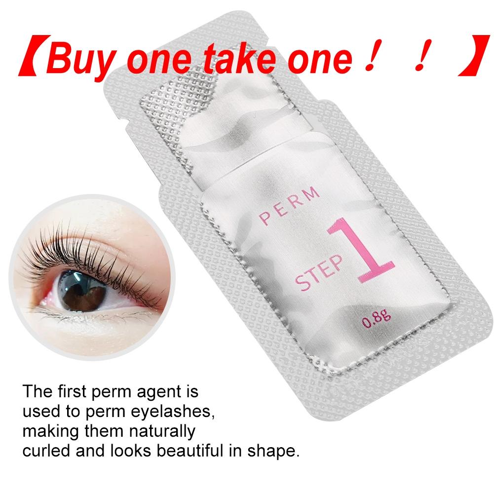 【Buy one take one!!】Makeup Eyelash Perming Curling Fixation Agent Kit Eye Lashes Lift Curler (First Agent) - intl Philippines