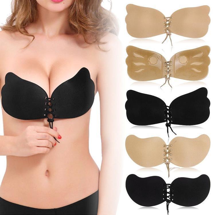 Thick Silicone Free bra push up strapless invisible bra pads nude stick on  seamless pads foam lift freebra